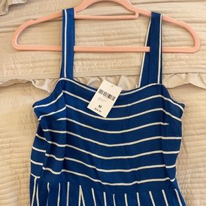Blue Striped Jumpsuit